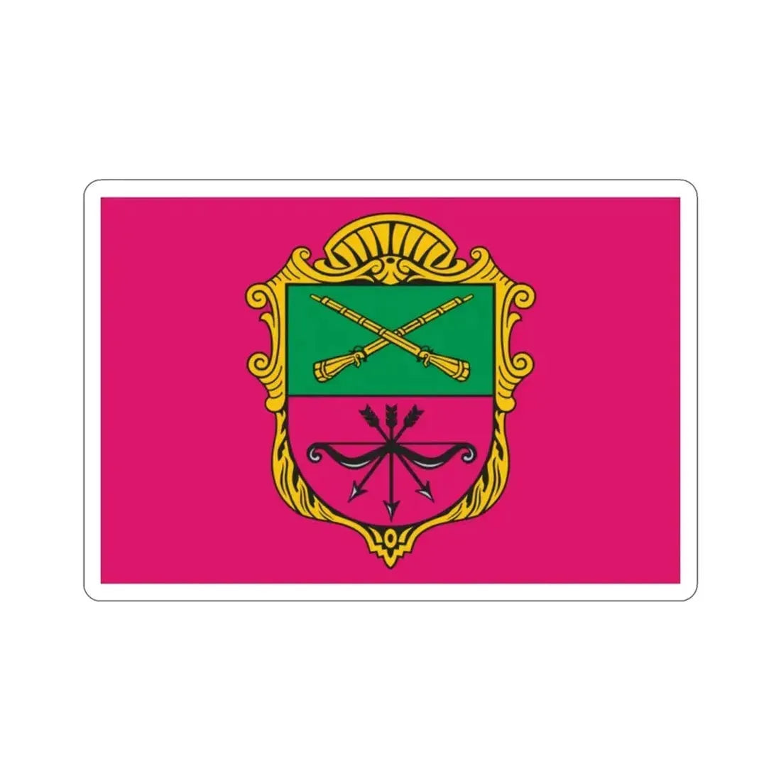 Flag of Zaporizhzhia Ukraine STICKER Vinyl Die-Cut Decal - The Sticker Space