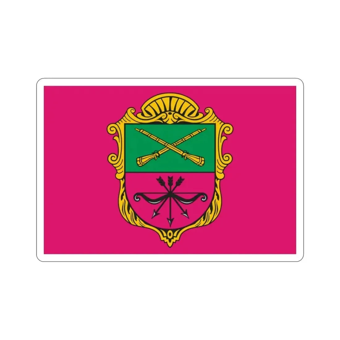 Flag of Zaporizhzhia Ukraine STICKER Vinyl Die-Cut Decal - The Sticker Space