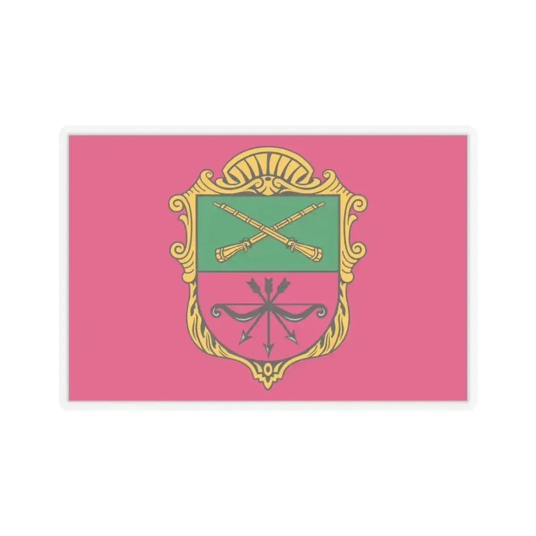 Flag of Zaporizhzhia Ukraine - STICKER Vinyl Kiss-Cut Decal 3 Inch Transparent - The Sticker Space
