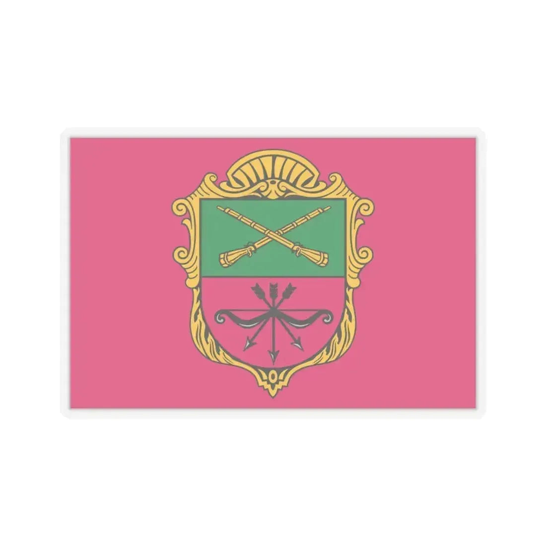 Flag of Zaporizhzhia Ukraine - STICKER Vinyl Kiss-Cut Decal 4 Inch Transparent - The Sticker Space