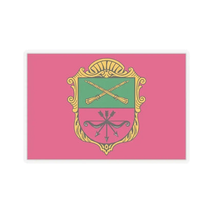Flag of Zaporizhzhia Ukraine - STICKER Vinyl Kiss-Cut Decal 4 Inch Transparent - The Sticker Space