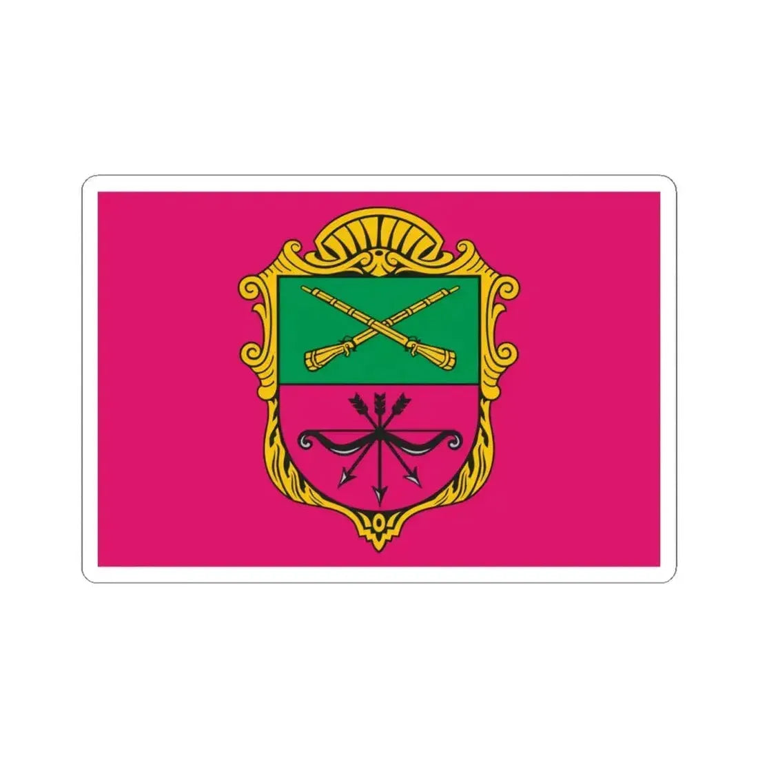 Flag of Zaporizhzhia Ukraine - STICKER Vinyl Kiss-Cut Decal 4 Inch White - The Sticker Space