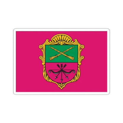 Flag of Zaporizhzhia Ukraine - STICKER Vinyl Kiss-Cut Decal 4 Inch White - The Sticker Space