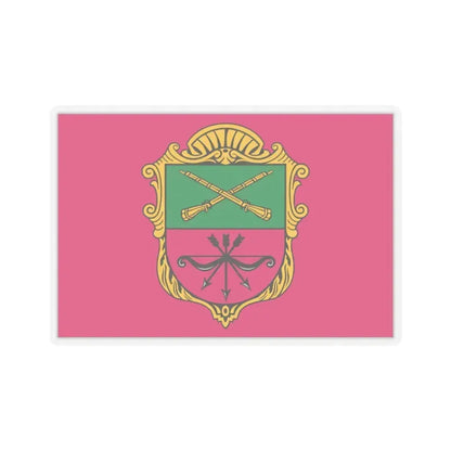 Flag of Zaporizhzhia Ukraine - STICKER Vinyl Kiss-Cut Decal 6 Inch Transparent - The Sticker Space