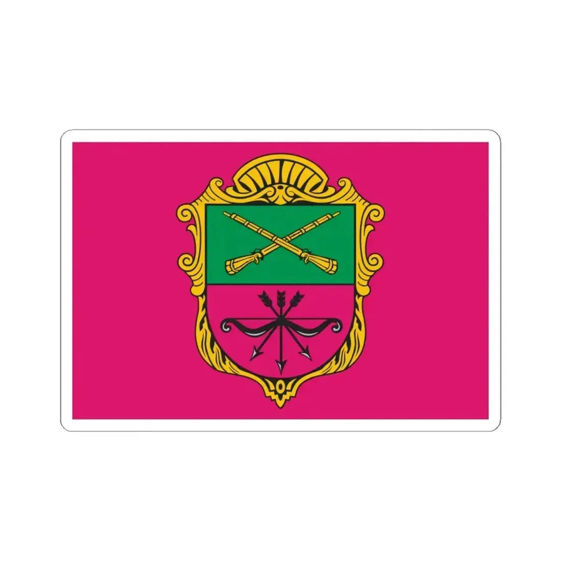 Flag of Zaporizhzhia Ukraine - STICKER Vinyl Kiss-Cut Decal 6 Inch White - The Sticker Space