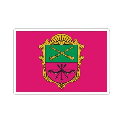 Flag of Zaporizhzhia Ukraine - STICKER Vinyl Kiss-Cut Decal 6 Inch White - The Sticker Space