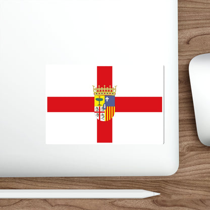 Flag of Zaragoza Spain STICKER Vinyl Die-Cut Decal-The Sticker Space