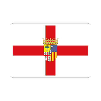 Flag of Zaragoza Spain STICKER Vinyl Die-Cut Decal-4 Inch-The Sticker Space