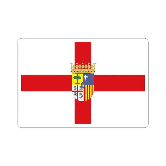 Flag of Zaragoza Spain STICKER Vinyl Die-Cut Decal 6 Inch - The Sticker Space