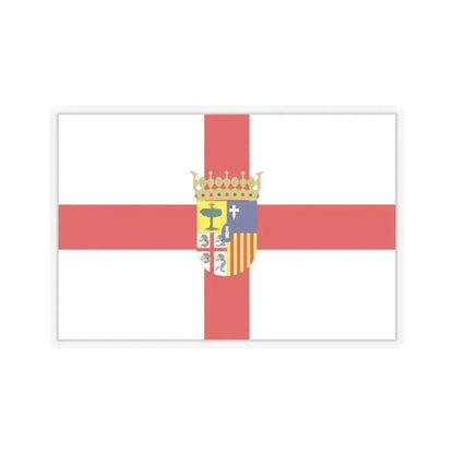 Flag of Zaragoza Spain - STICKER Vinyl Kiss-Cut Decal 2 Inch Transparent - The Sticker Space