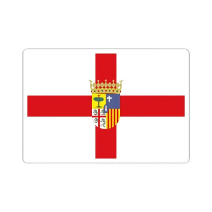 Flag of Zaragoza Spain - STICKER Vinyl Kiss-Cut Decal 2 Inch White - The Sticker Space