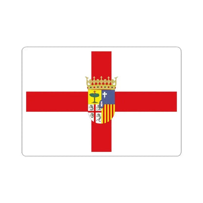 Flag of Zaragoza Spain - STICKER Vinyl Kiss-Cut Decal 3 Inch White - The Sticker Space