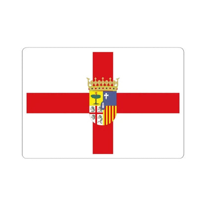 Flag of Zaragoza Spain - STICKER Vinyl Kiss-Cut Decal 6 Inch White - The Sticker Space