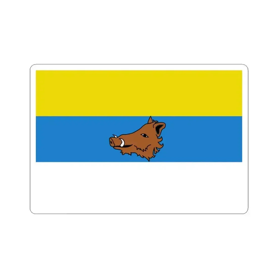 Flag of Zaventem (Belgium) STICKER Vinyl Kiss-Cut Decal 3 Inch White - The Sticker Space