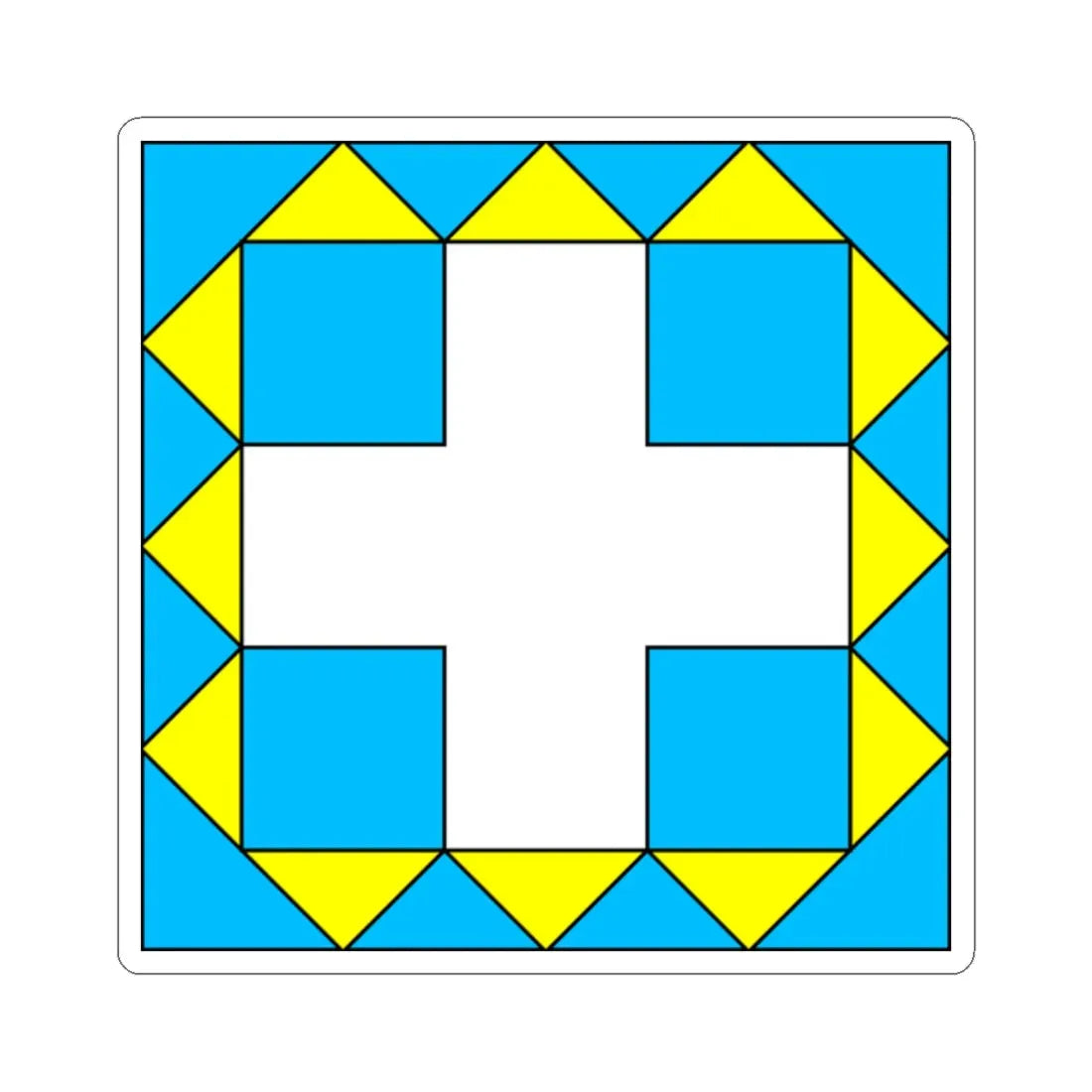 Flag of Zbarazh (Ukraine) STICKER Vinyl Kiss-Cut Decal 2 Inch White - The Sticker Space