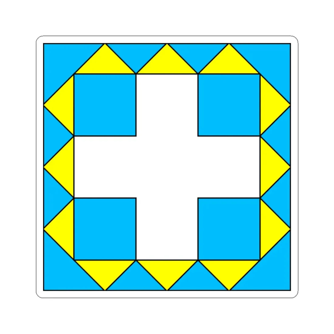 Flag of Zbarazh (Ukraine) STICKER Vinyl Kiss-Cut Decal 3 Inch White - The Sticker Space