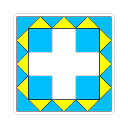 Flag of Zbarazh (Ukraine) STICKER Vinyl Kiss-Cut Decal 3 Inch White - The Sticker Space