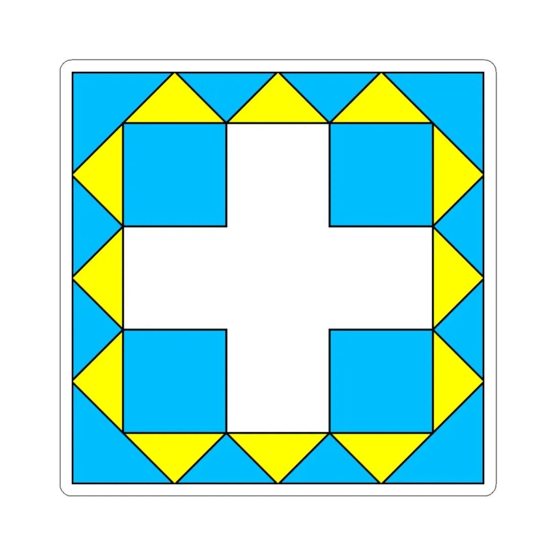 Flag of Zbarazh (Ukraine) STICKER Vinyl Kiss-Cut Decal 4 Inch White - The Sticker Space