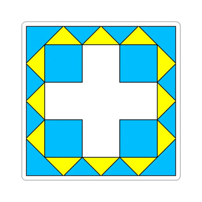 Flag of Zbarazh (Ukraine) STICKER Vinyl Kiss-Cut Decal 4 Inch White - The Sticker Space