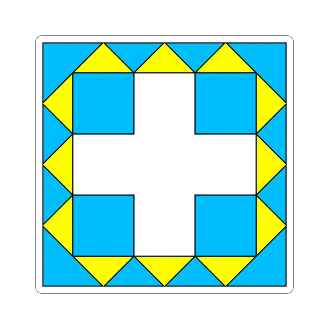 Flag of Zbarazh (Ukraine) STICKER Vinyl Kiss-Cut Decal 6 Inch White - The Sticker Space