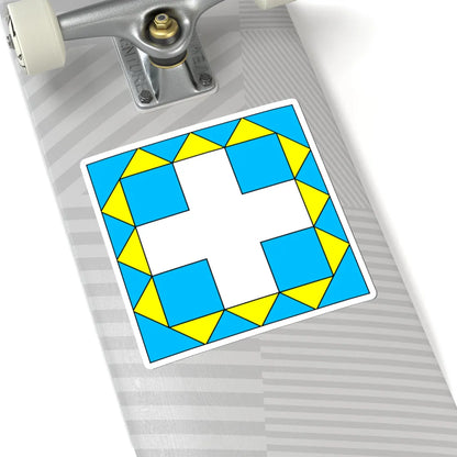 Flag of Zbarazh (Ukraine) STICKER Vinyl Kiss-Cut Decal - The Sticker Space