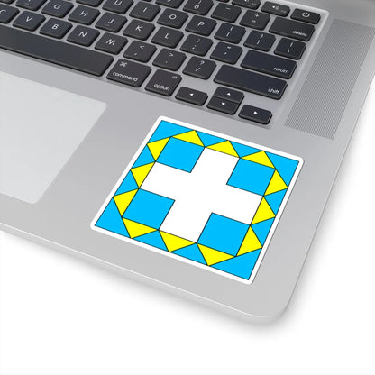 Flag of Zbarazh (Ukraine) STICKER Vinyl Kiss-Cut Decal - The Sticker Space