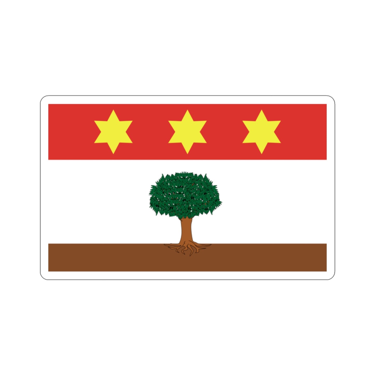 Flag of Żebbuġ Gozo Malta STICKER Vinyl Die-Cut Decal-2 Inch-The Sticker Space