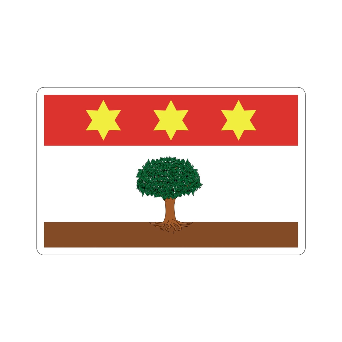 Flag of Żebbuġ Gozo Malta STICKER Vinyl Die-Cut Decal-3 Inch-The Sticker Space