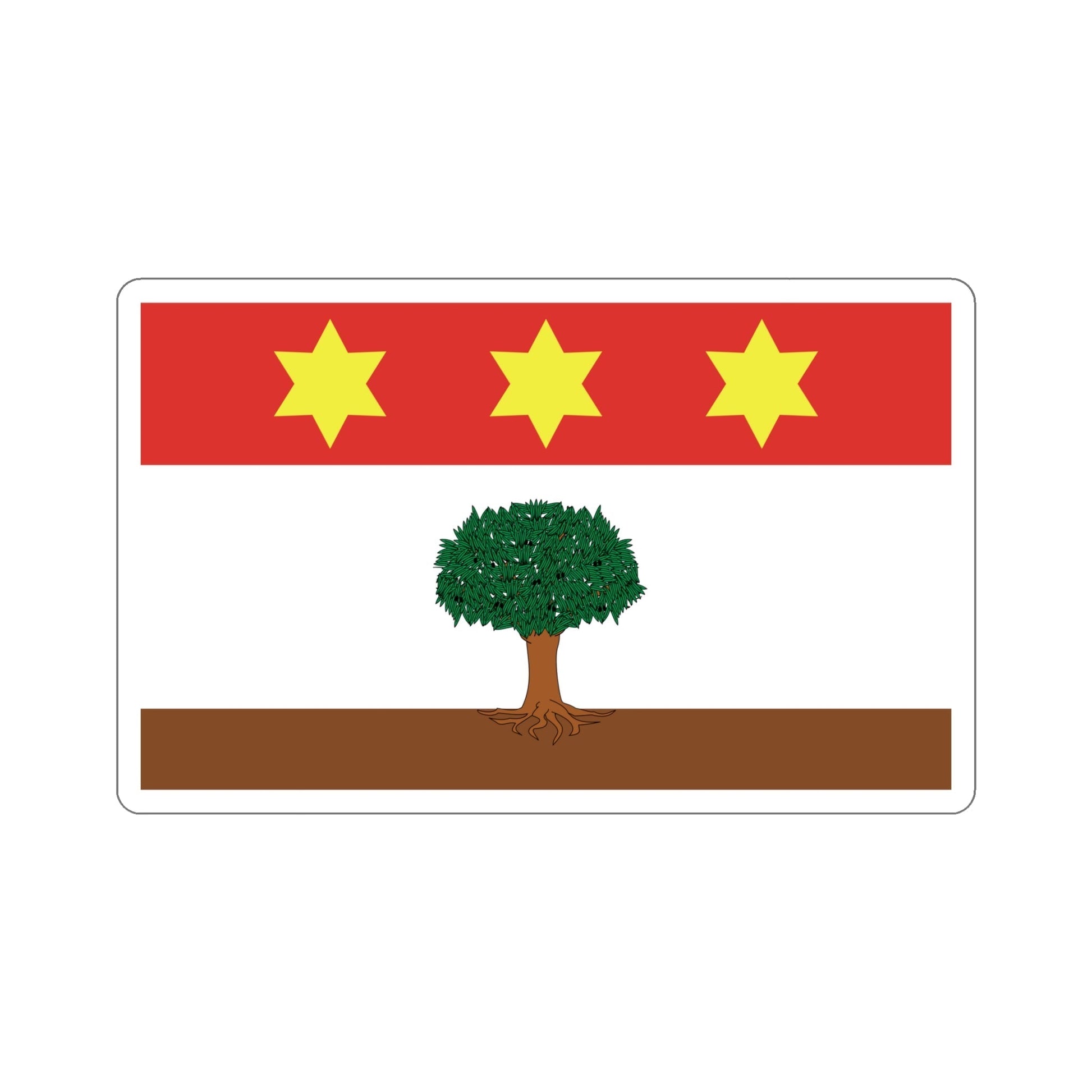 Flag of Żebbuġ Gozo Malta STICKER Vinyl Die-Cut Decal-6 Inch-The Sticker Space