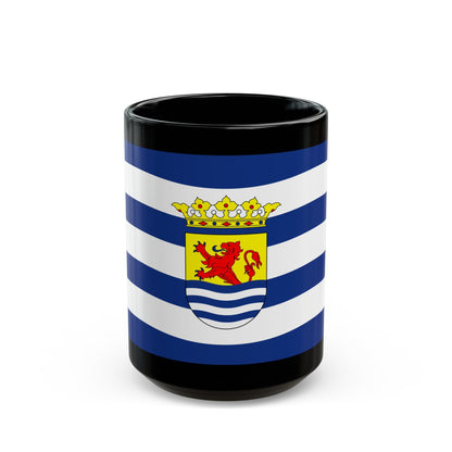 Flag of Zeeland Netherlands - Black Coffee Mug-15oz-The Sticker Space