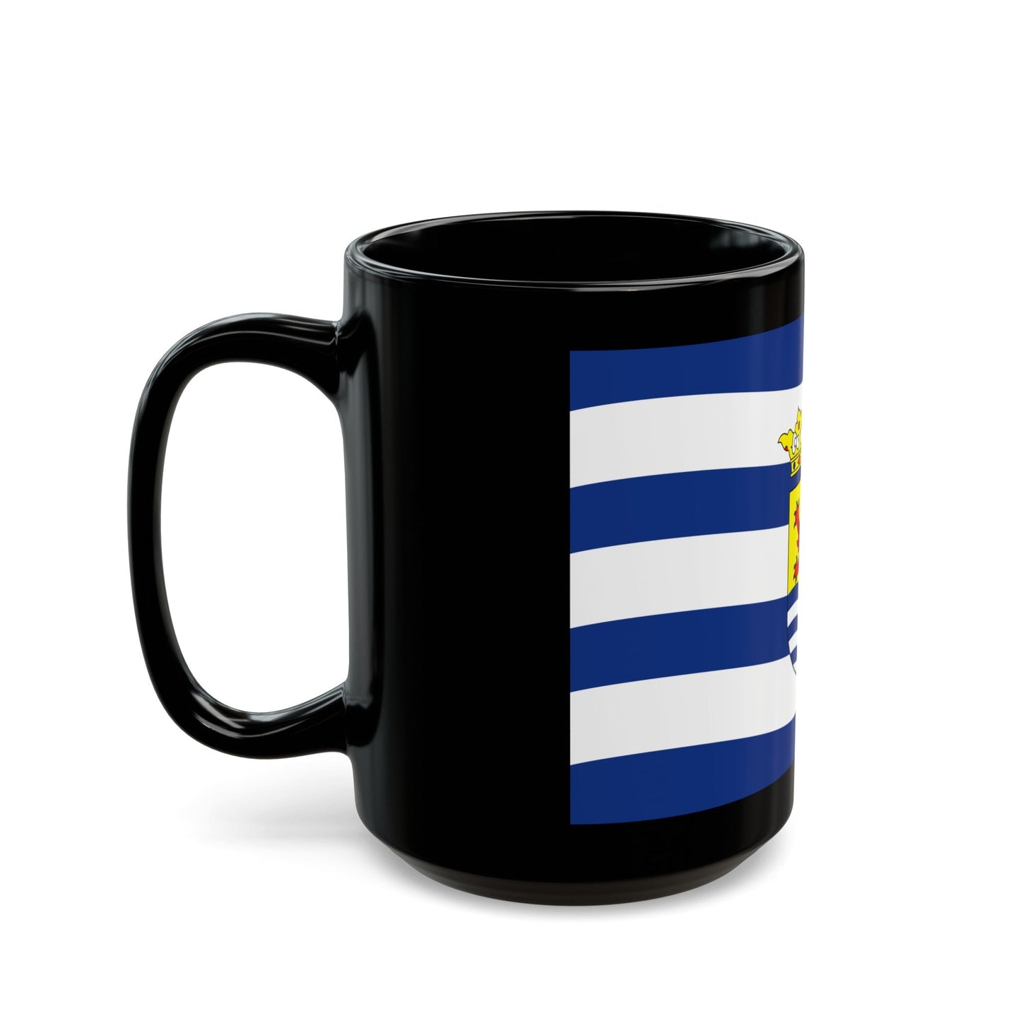 Flag of Zeeland Netherlands - Black Coffee Mug-The Sticker Space