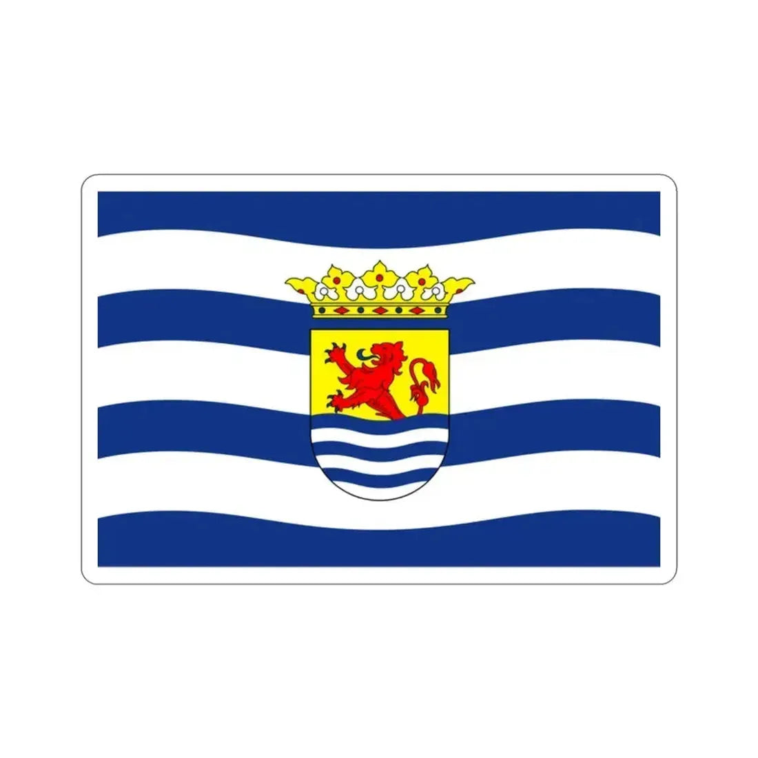 Flag of Zeeland Netherlands STICKER Vinyl Die-Cut Decal 2 Inch - The Sticker Space