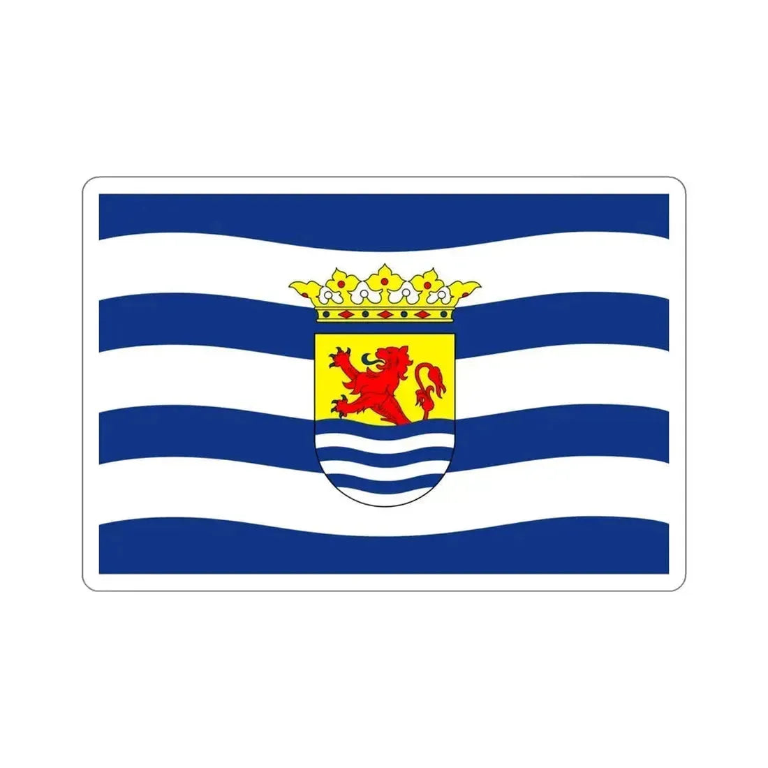 Flag of Zeeland Netherlands STICKER Vinyl Die-Cut Decal 4 Inch - The Sticker Space