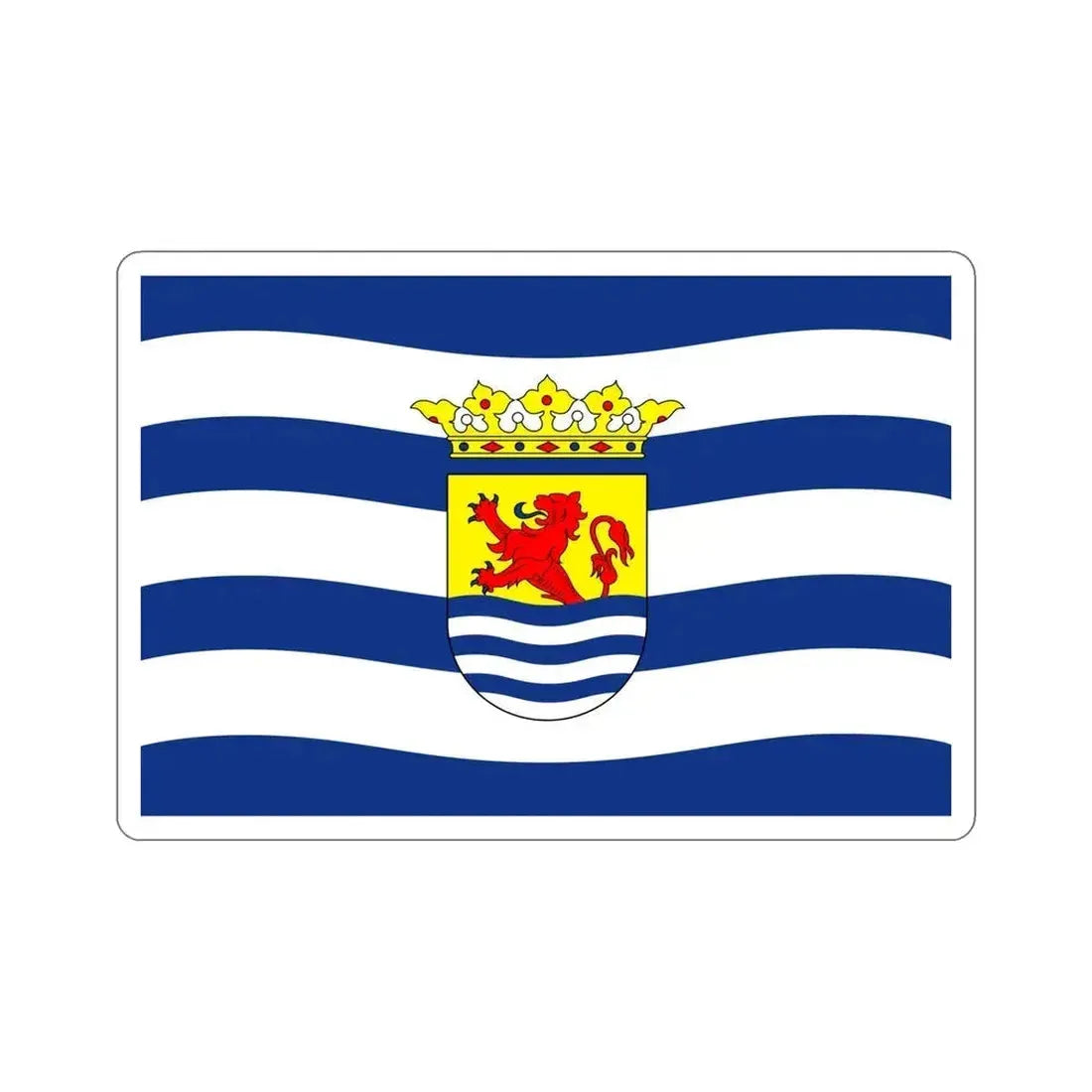 Flag of Zeeland Netherlands STICKER Vinyl Die-Cut Decal 6 Inch - The Sticker Space