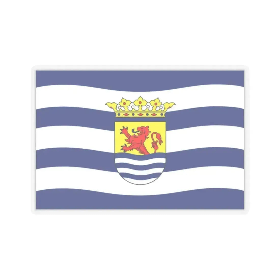 Flag of Zeeland Netherlands - STICKER Vinyl Kiss-Cut Decal 2 Inch Transparent - The Sticker Space