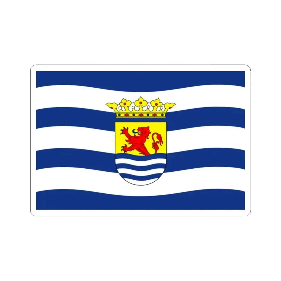 Flag of Zeeland Netherlands - STICKER Vinyl Kiss-Cut Decal 2 Inch White - The Sticker Space