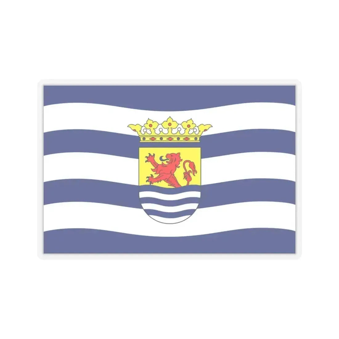 Flag of Zeeland Netherlands - STICKER Vinyl Kiss-Cut Decal 3 Inch Transparent - The Sticker Space