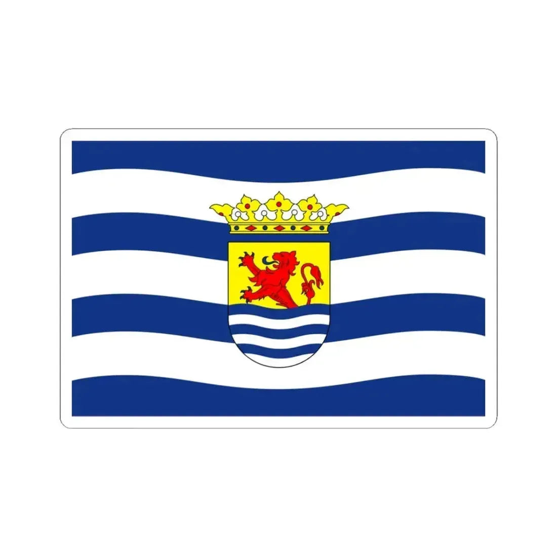 Flag of Zeeland Netherlands - STICKER Vinyl Kiss-Cut Decal 3 Inch White - The Sticker Space
