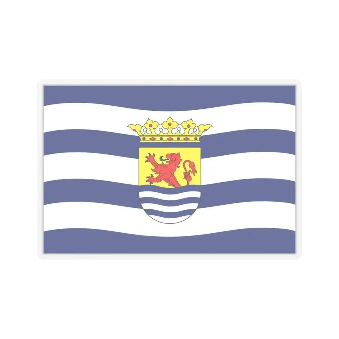 Flag of Zeeland Netherlands - STICKER Vinyl Kiss-Cut Decal 4 Inch Transparent - The Sticker Space