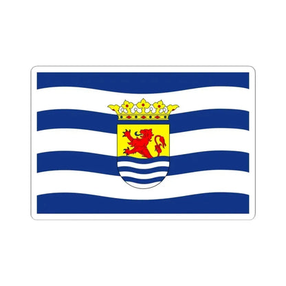 Flag of Zeeland Netherlands - STICKER Vinyl Kiss-Cut Decal 4 Inch White - The Sticker Space