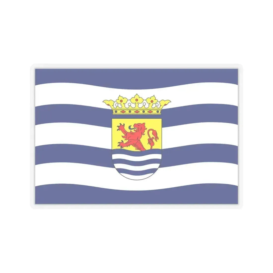 Flag of Zeeland Netherlands - STICKER Vinyl Kiss-Cut Decal 6 Inch Transparent - The Sticker Space