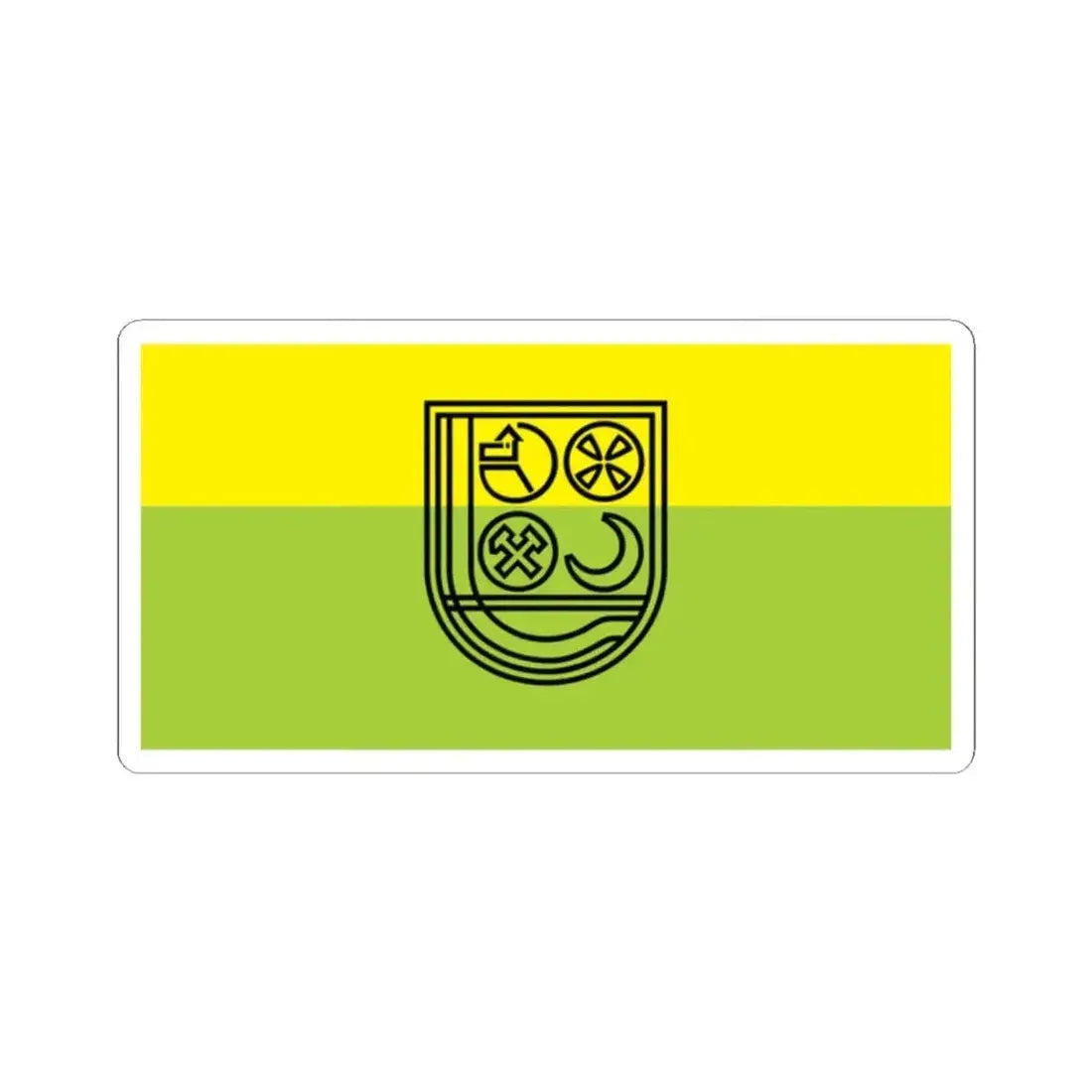Flag of Zenica (Bosnia and Herzegovina) STICKER Vinyl Kiss-Cut Decal 2 Inch White - The Sticker Space