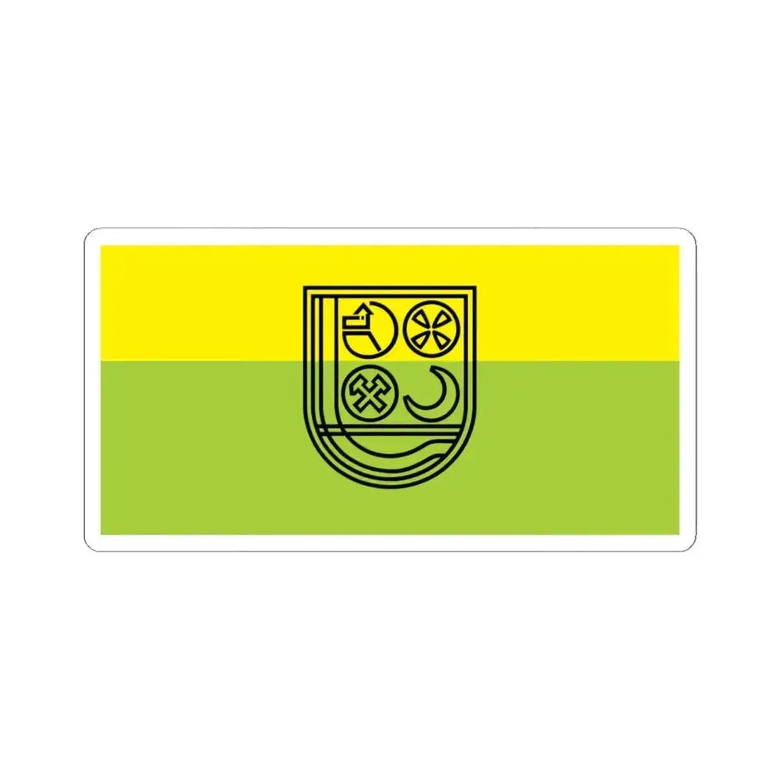 Flag of Zenica (Bosnia and Herzegovina) STICKER Vinyl Kiss-Cut Decal 4 Inch White - The Sticker Space
