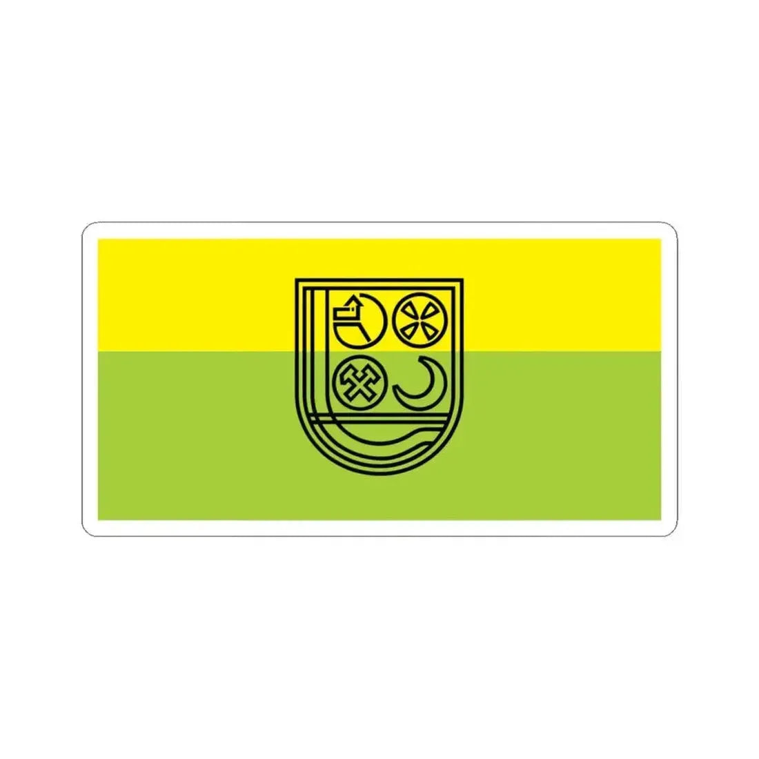 Flag of Zenica (Bosnia and Herzegovina) STICKER Vinyl Kiss-Cut Decal 6 Inch White - The Sticker Space