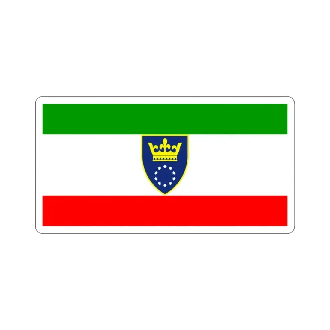 Flag of Zenica Doboj Canton Bosnia and Herzegovina STICKER Vinyl Die-Cut Decal 2 Inch - The Sticker Space