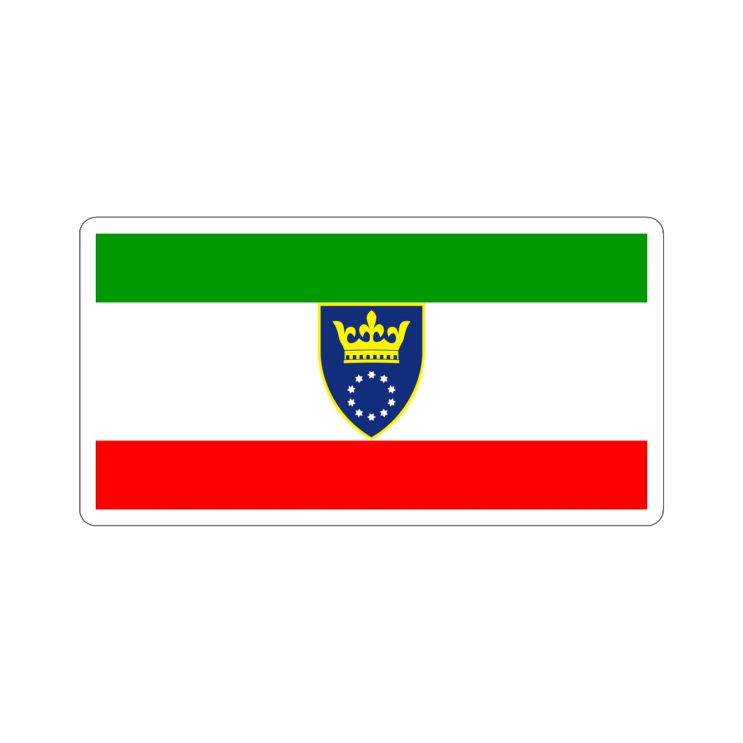 Flag of Zenica Doboj Canton Bosnia and Herzegovina STICKER Vinyl Die-Cut Decal-3 Inch-The Sticker Space