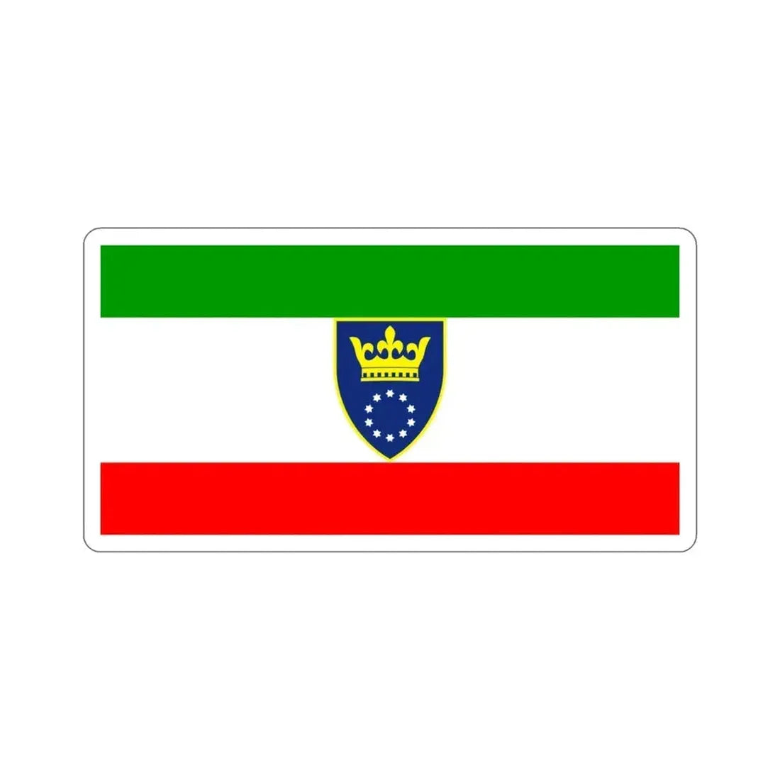 Flag of Zenica Doboj Canton Bosnia and Herzegovina STICKER Vinyl Die-Cut Decal 3 Inch - The Sticker Space