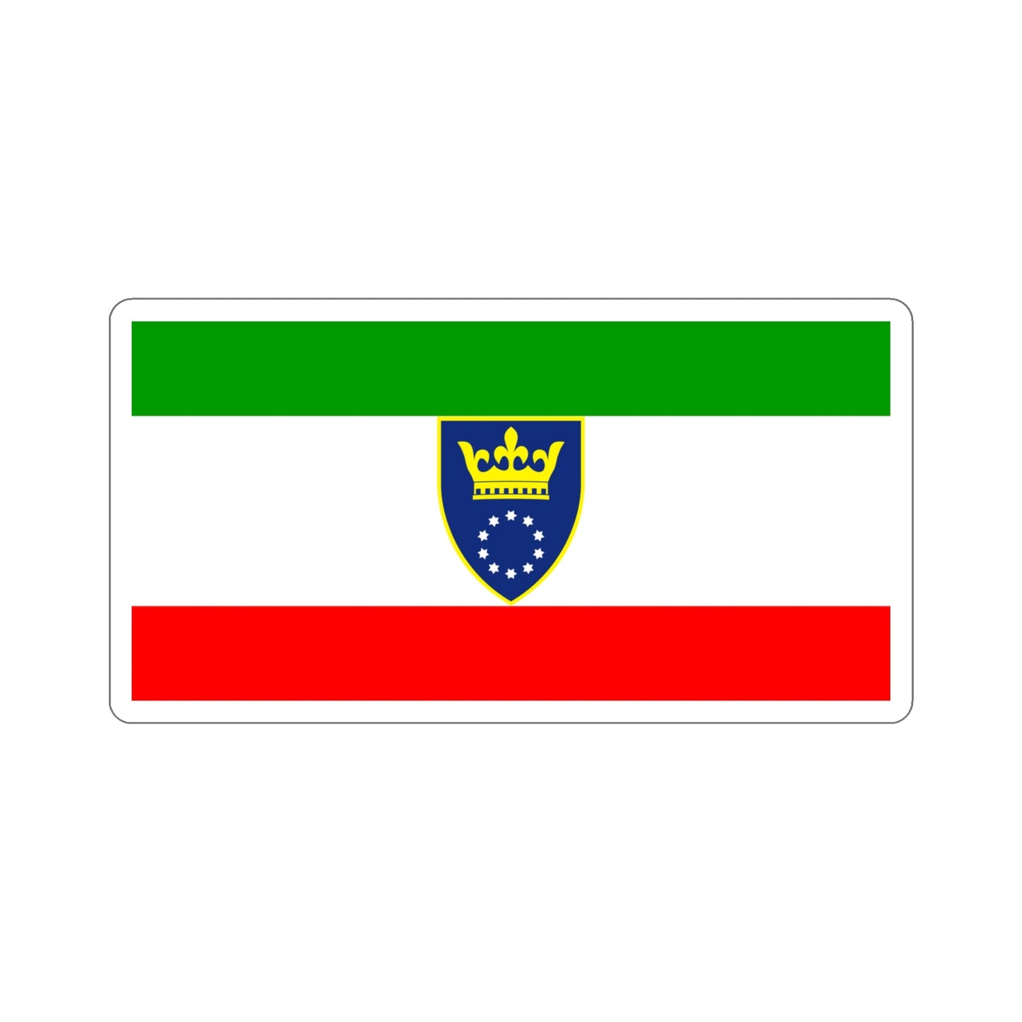 Flag of Zenica Doboj Canton Bosnia and Herzegovina STICKER Vinyl Die-Cut Decal-4 Inch-The Sticker Space