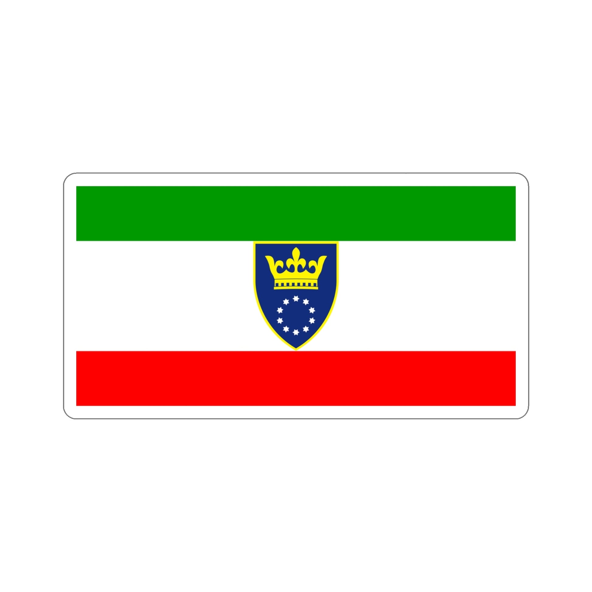 Flag of Zenica Doboj Canton Bosnia and Herzegovina STICKER Vinyl Die-Cut Decal-4 Inch-The Sticker Space