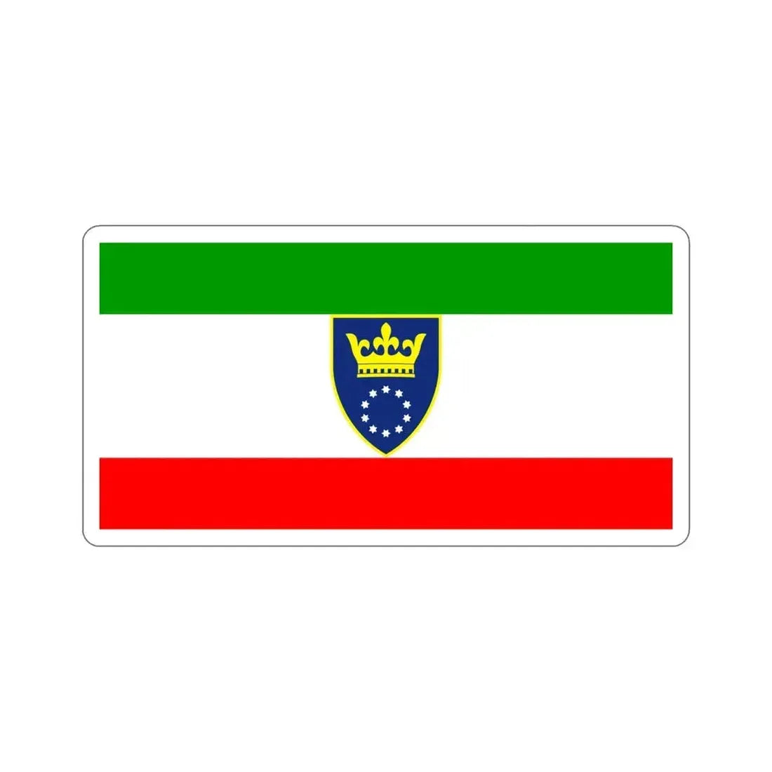 Flag of Zenica Doboj Canton Bosnia and Herzegovina STICKER Vinyl Die-Cut Decal 4 Inch - The Sticker Space
